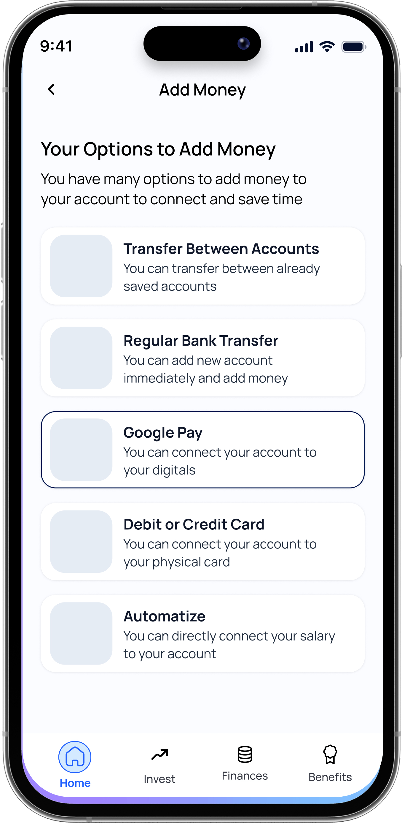 Bank of Trust add money options