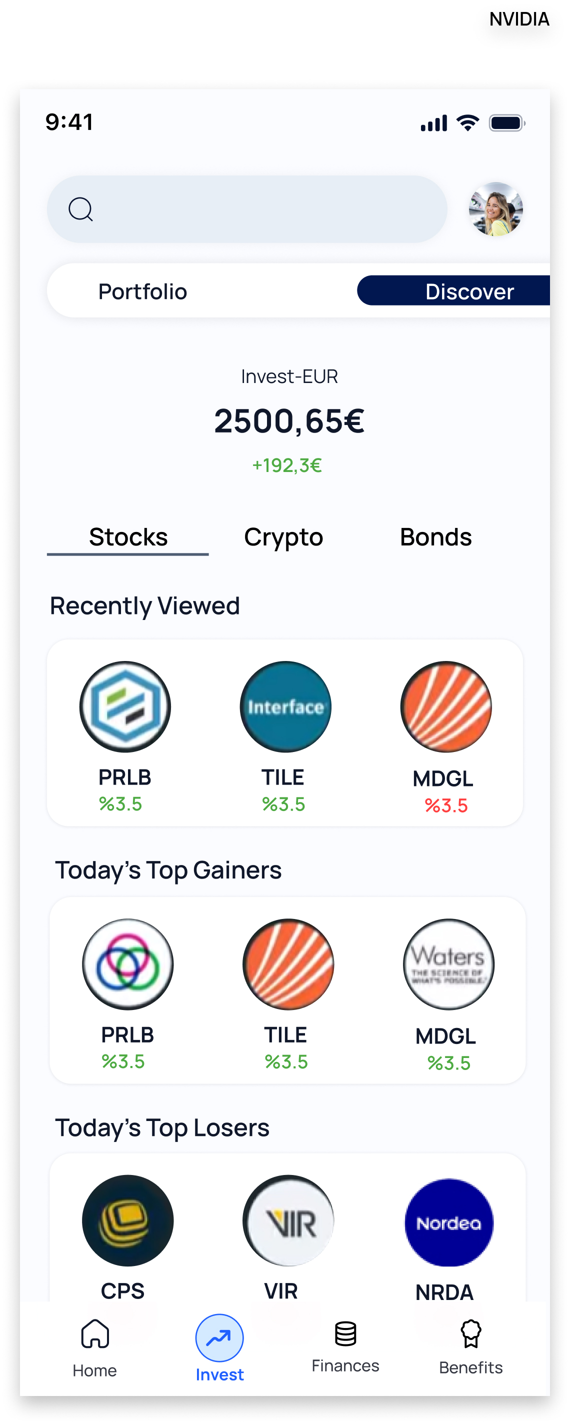 Bank of Trust investment discovery screen