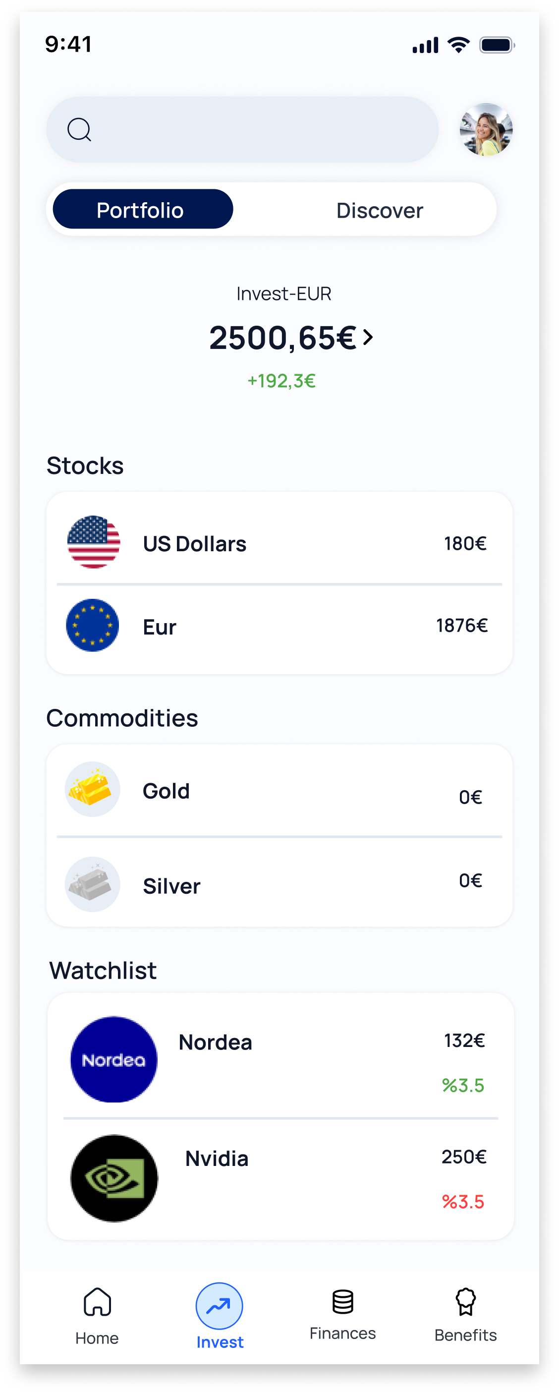 Bank of Trust investment portfolio screen