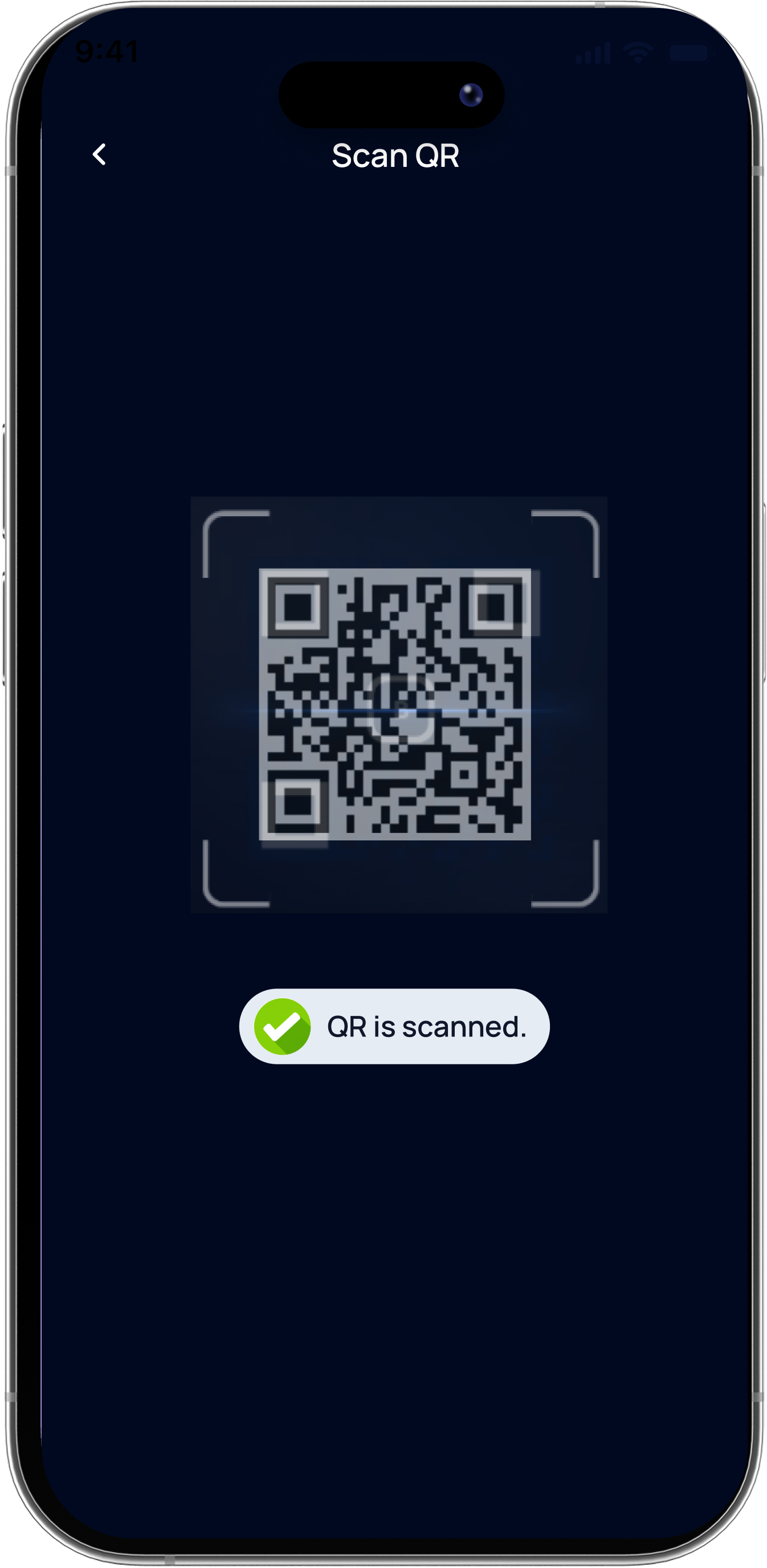 Scan QR payment screen
