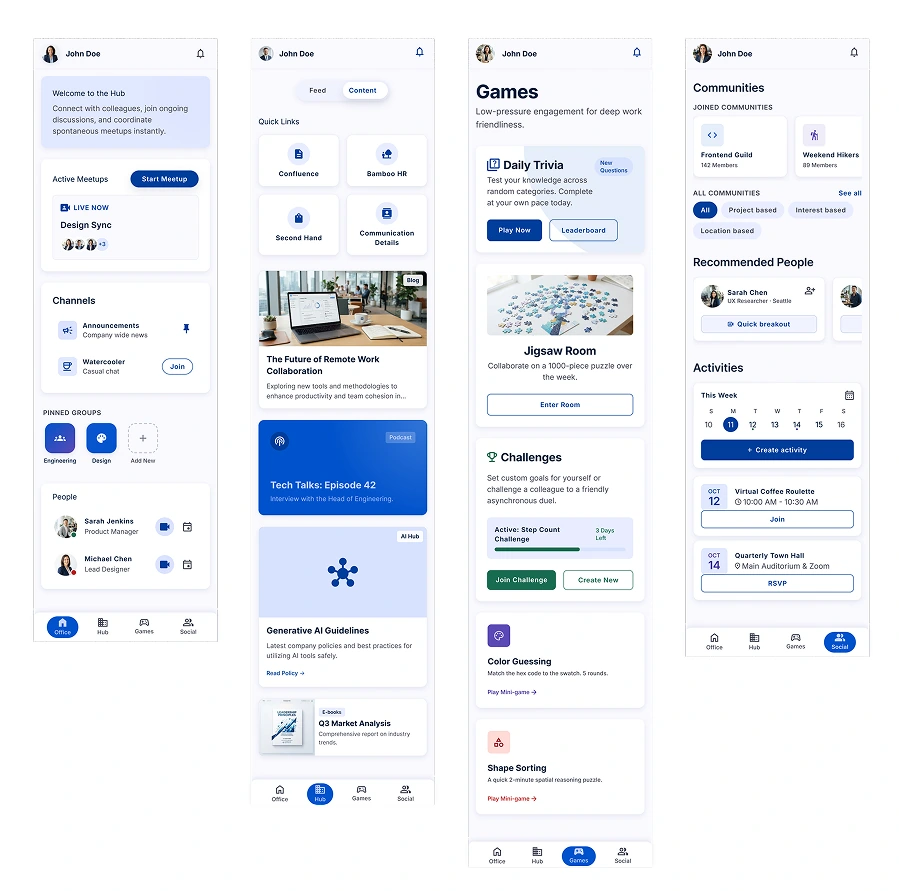 Third set of mobile application screen trials