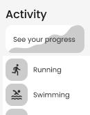 Activity progress wireframe