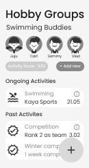Hobby Groups wireframe