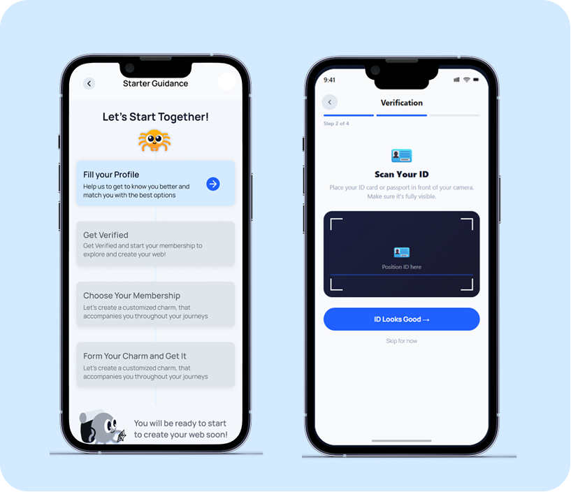 Stitch starter guidance and verification screens